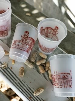 University Of Arkansas Campus Skyline Reusable Cups -Fashion Home Store 0900D753 33ED 488F 8E17 034FA7D80BBE