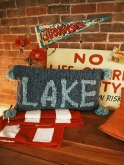 Punch Hook Lake Pillow