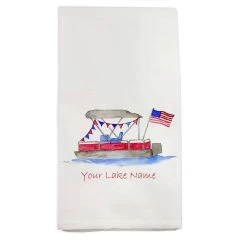 Beaver Lake Pontoon Boat Dishtowel -Fashion Home Store 142a95b40064cace33663f8aef3bffd47384de6e2c3530753936e0f0b2929ee3