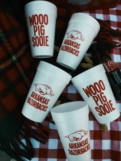 Arkansas Razorbacks/Wooo Pig Sooie Foam Cups