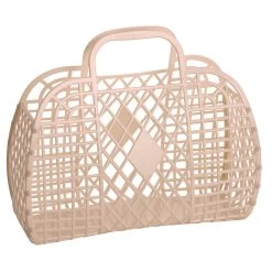Retro Basket Jelly Large Bag - Latte -Fashion Home Store 25054359c21675dc0fbce482d6b137f7c40efe71e2980b4444fcd5b4b95bf1d3
