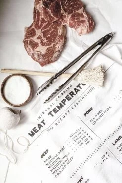 Meat Temperature Tea Towel -Fashion Home Store 2ab5242af45a4bd059589a0b899b3a5f7197bf43d9aca7a32475587d1389a215