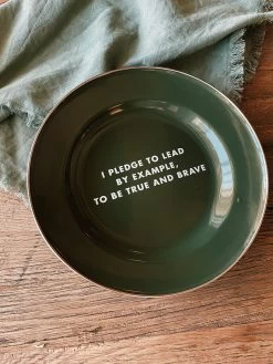 Boy Scout Motto Enamel Plate