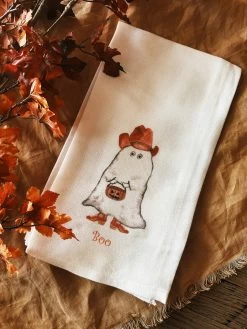 Boo Cowboy Tea Towel