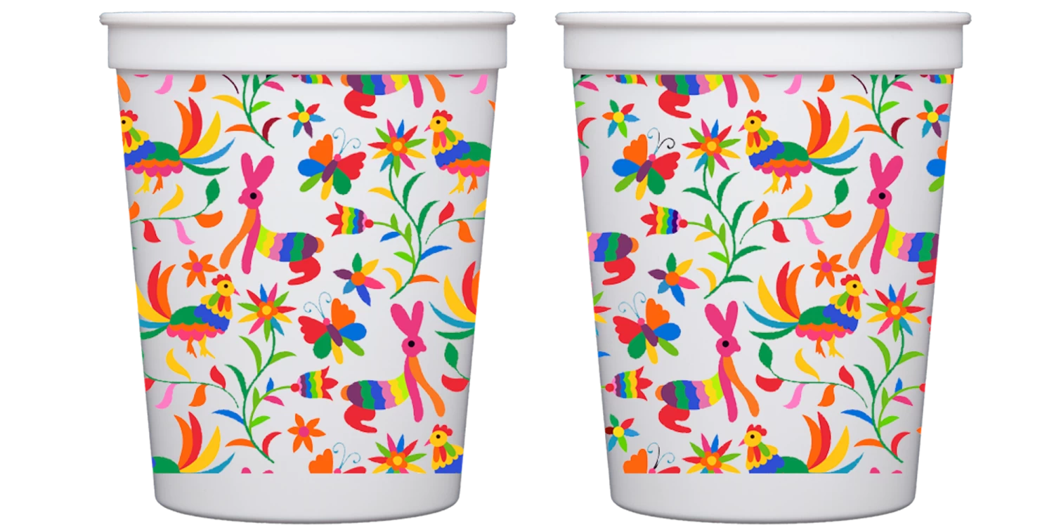 Otomi Pattern Wrapped Cup Pack 2 Otomi Pattern Wrapped Cup Pack - Image 2