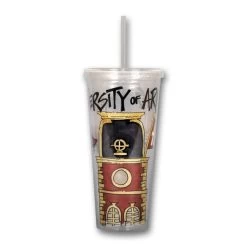 University Of Arkansas Tumbler W/ Straw -Fashion Home Store 5f2b3a013b07ee81a703a5658ae12939c94623531af32b450790c98e25f0fb05