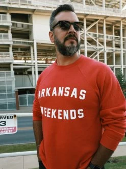 Arkansas Weekends Sweatshirt - Red