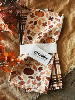 Fall Pumpkin Kitchen Towel Set