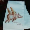Fayetteville, AR Flying Pig Tea Towel