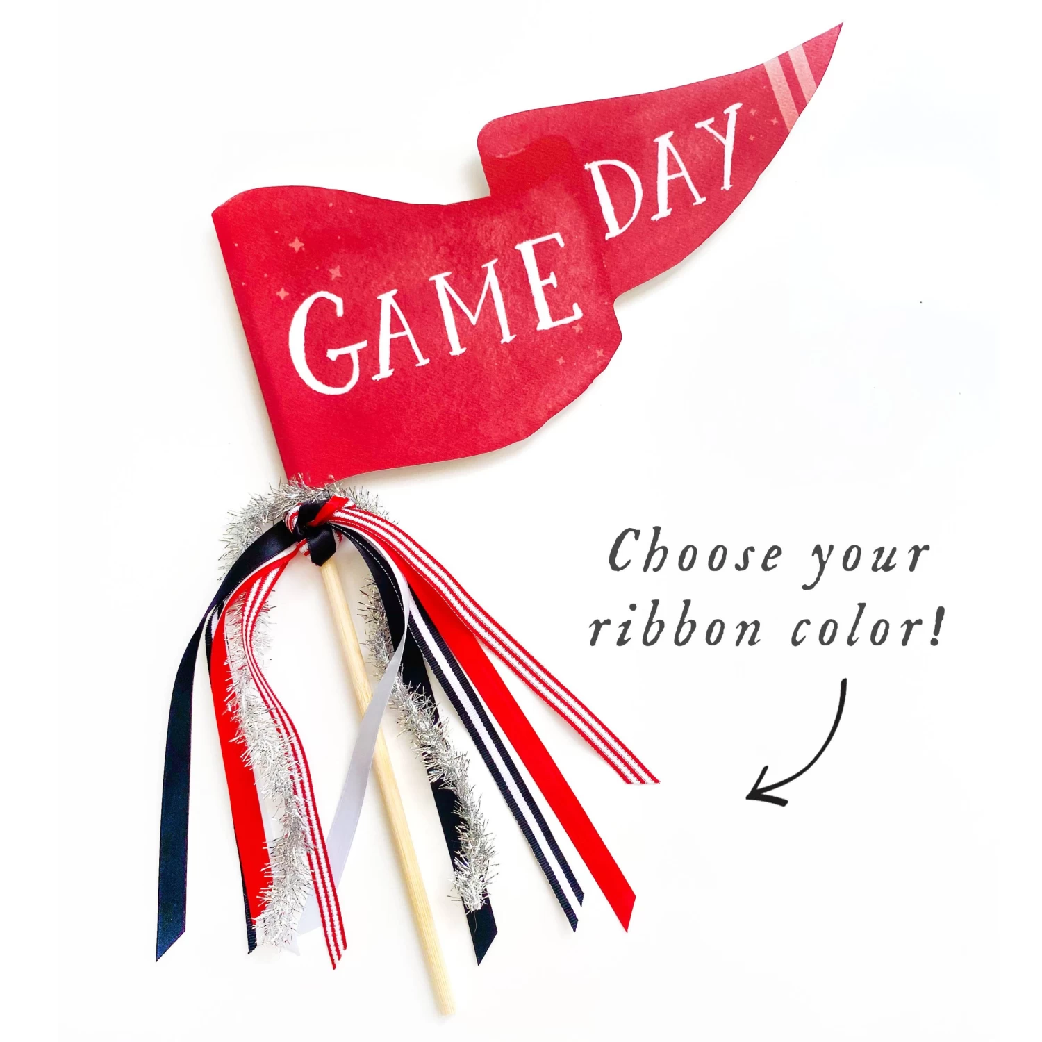 Red Game Day Party Pennant 4 Red Game Day Party Pennant - Image 4