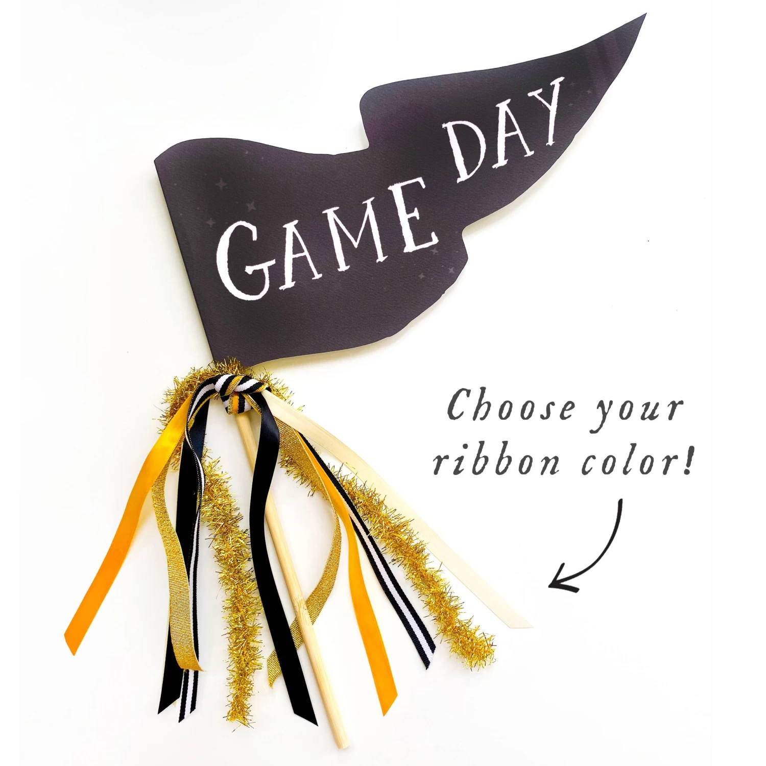 Black Game Day Party Pennant 3 Black Game Day Party Pennant - Image 3
