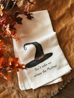 Witches And Monkeys Tea Towel