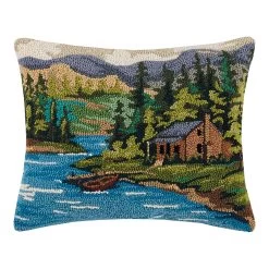 Cabin By Lake Hook Pillow -Fashion Home Store 791119e76bb428fe1cf37f2681c2d0a146f2d517daa7b923eb63bfde3bf2f209