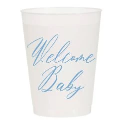 Welcome Baby Reusable Cups - Blue -Fashion Home Store 79588a2b6ed250b1819b0caa111c94d0c5c159127acc8a76f427520662685337