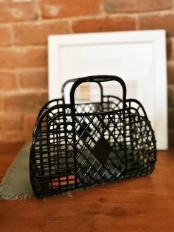 Retro Basket Small Jelly Bag - Black