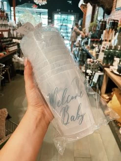 Welcome Baby Reusable Cups - Blue -Fashion Home Store 7C301E12 6CE3 4AB8 8DBD F57796DA9ED3
