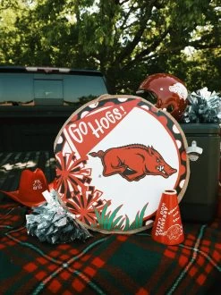 Arkansas Burlap Door Hanger
