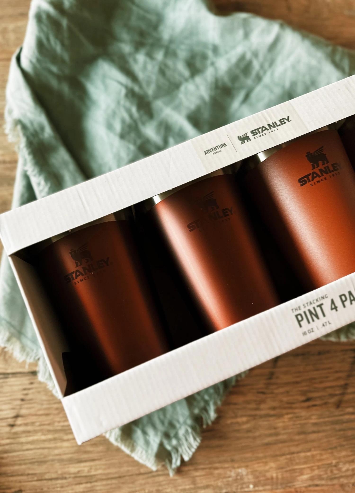 Stanley: Stacking Beer Pint 4-pack- Cinnamon 2 Stanley: Stacking Beer Pint 4-pack- Cinnamon - Image 2