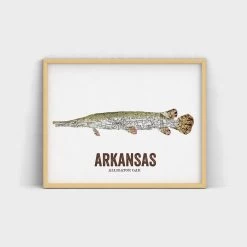 Alligator Gar Art Print - 11x14 -Fashion Home Store 91dbe4ac99925088169bd632299a7ba856ea51cc471a12aef94acea07d0c4f99