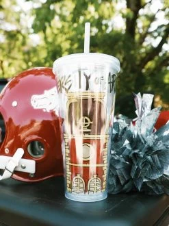 University Of Arkansas Tumbler W/ Straw -Fashion Home Store AD25A68A 8AFE 4C7B AB34 AC671438A83B
