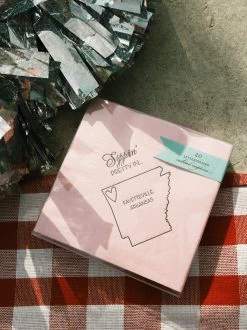 Sippin' Pretty In Fayetteville Napkins - Pink