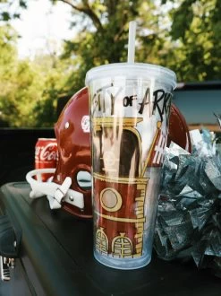 University Of Arkansas Tumbler W/ Straw