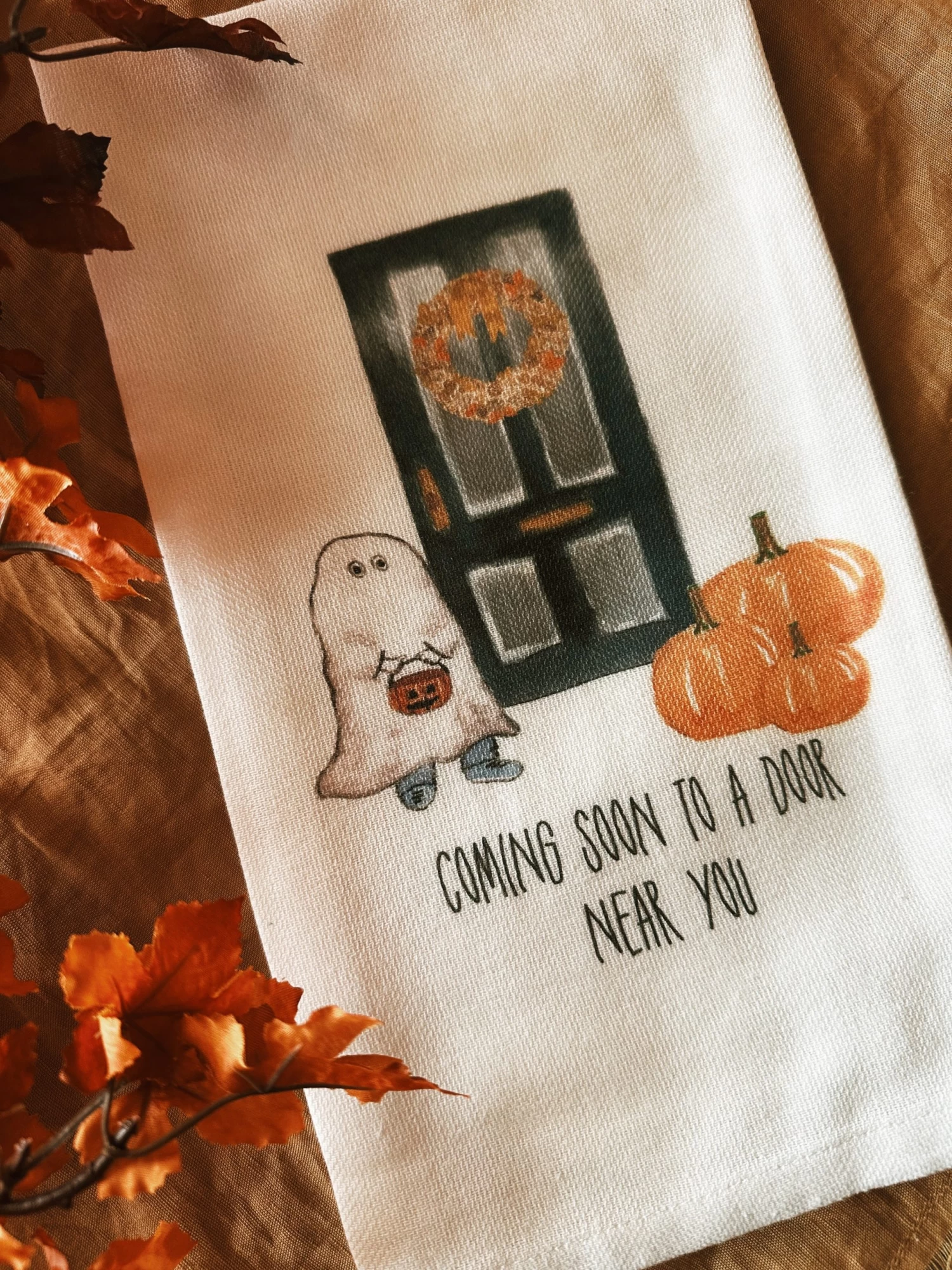 Coming Soon To A Door Near You Tea Towel 1 Coming Soon To A Door Near You Tea Towel