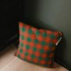 Red + Green Buffalo Check Flannel Pillow