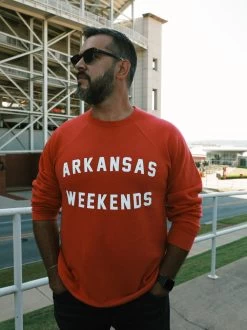 Arkansas Weekends Sweatshirt - Red -Fashion Home Store E0632841 8978 4B4C 919D E5A756FCF729