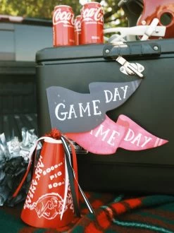 Black Game Day Party Pennant