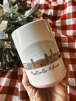 Fayetteville, AR Skyline Mug