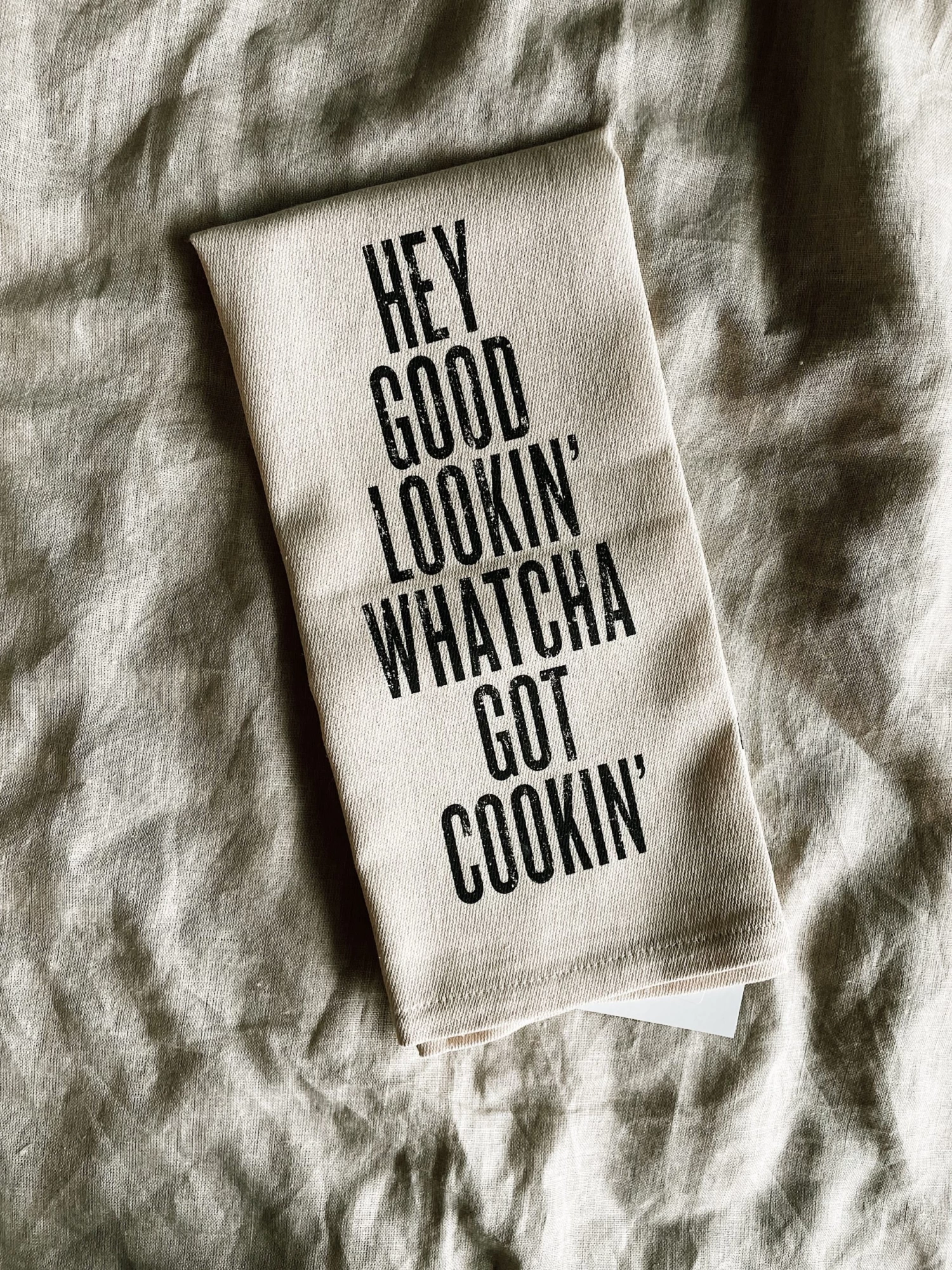 Hey Good Lookin' Whatcha Got Cookin' Kitchen Towel 1 Hey Good Lookin' Whatcha Got Cookin' Kitchen Towel