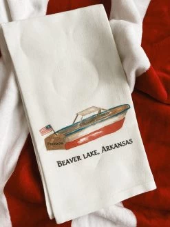 Beaver Lake Boat Dishtowel -Fashion Home Store IMG 1856