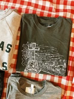 Mount Sequoyah Views T-Shirt (City Supply Exclusive) - Charcoal -Fashion Home Store IMG 1943