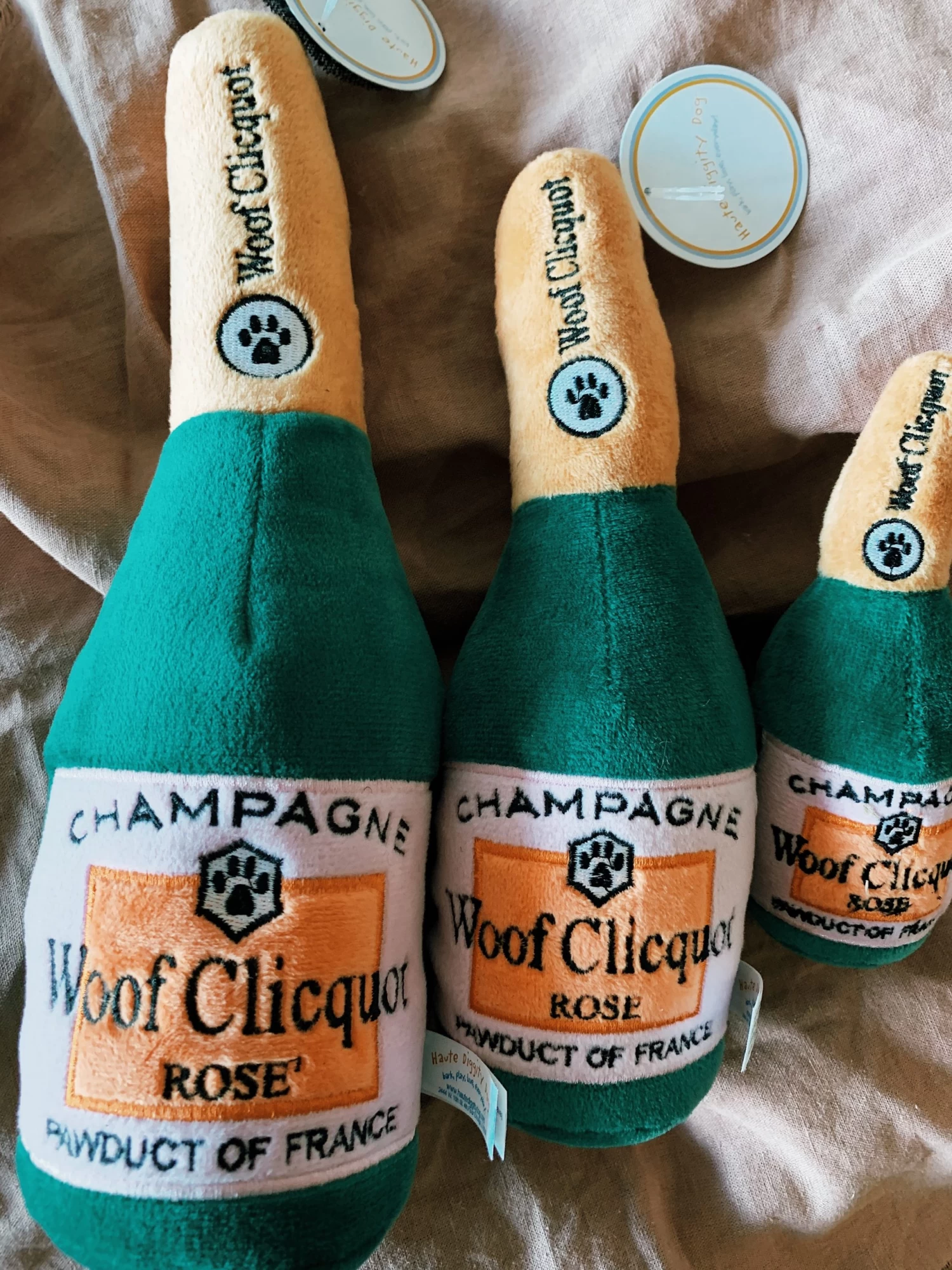 Woof Clicquot Rose' Champagne Bottle - XL 3 Woof Clicquot Rose' Champagne Bottle - XL - Image 3