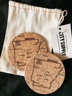 Arkansas Cork Coasters - Set Of 2 -Fashion Home Store IMG 2218