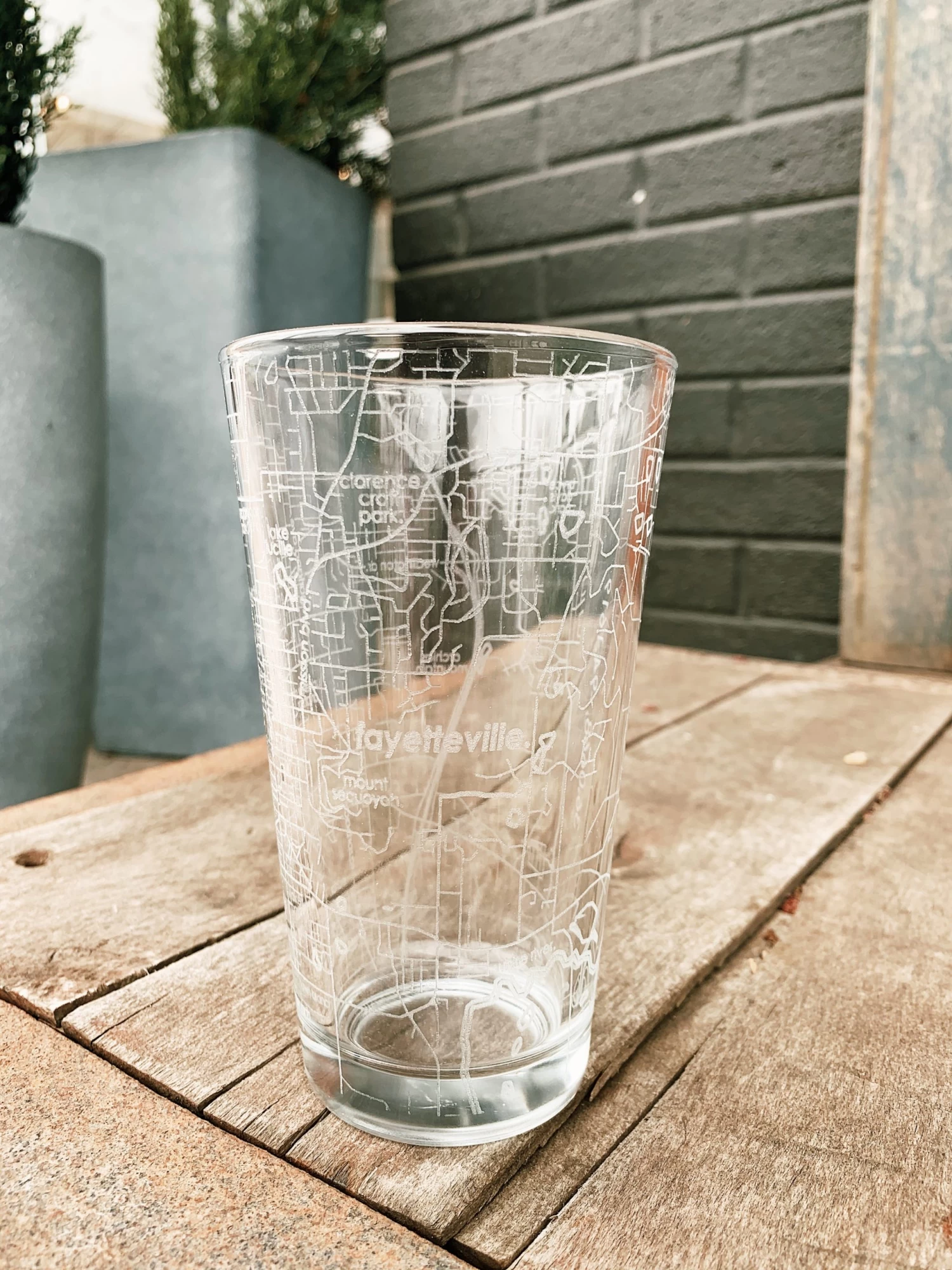 Fayetteville, AR Map Pint Glass 2 Fayetteville, AR Map Pint Glass - Image 2