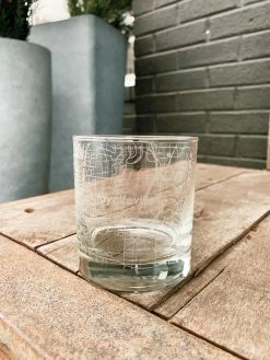 Fayetteville, AR Map Rocks Glass -Fashion Home Store IMG 2316