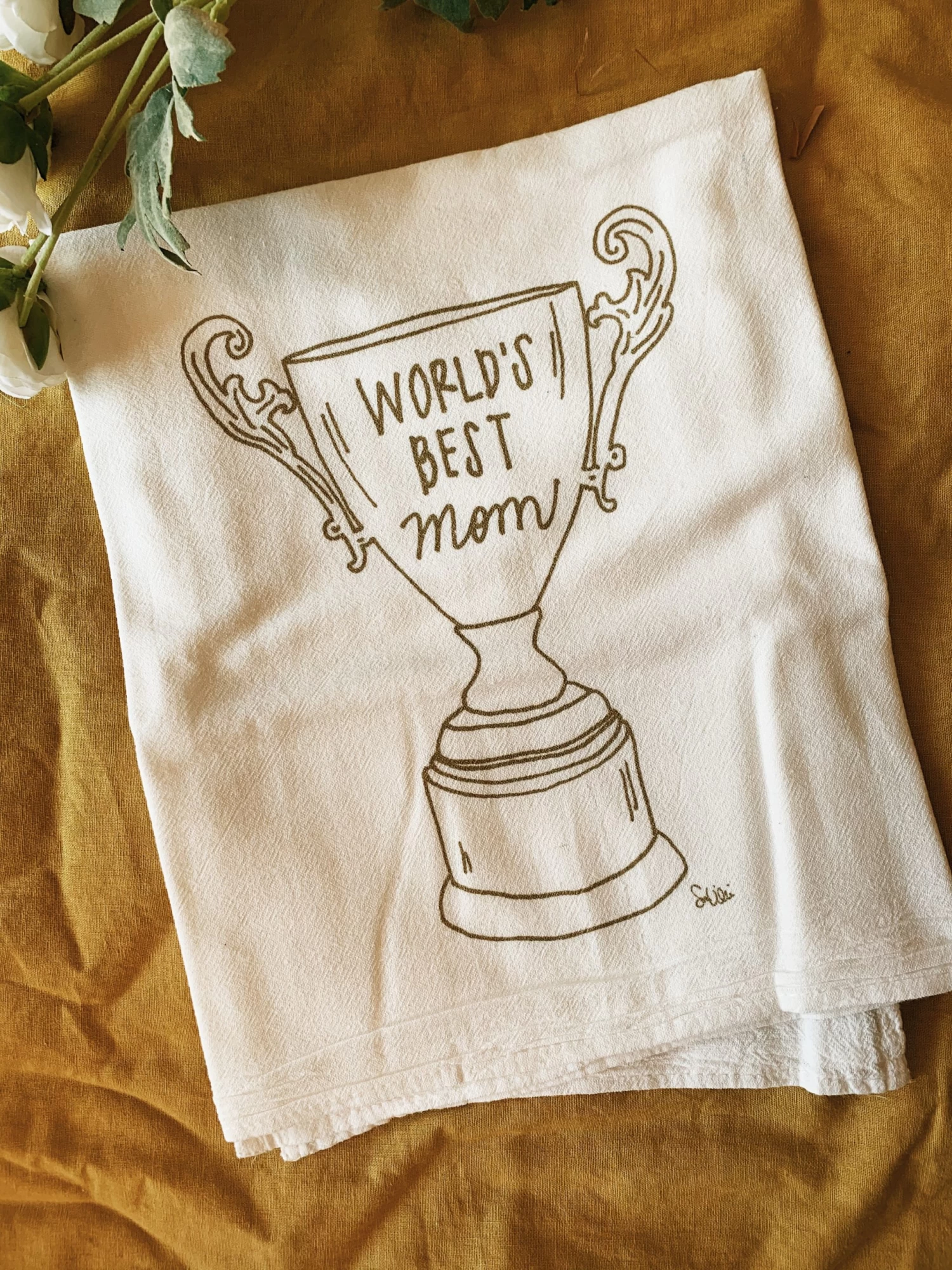 Mom Trophy Tea Towel 3 Mom Trophy Tea Towel - Image 3