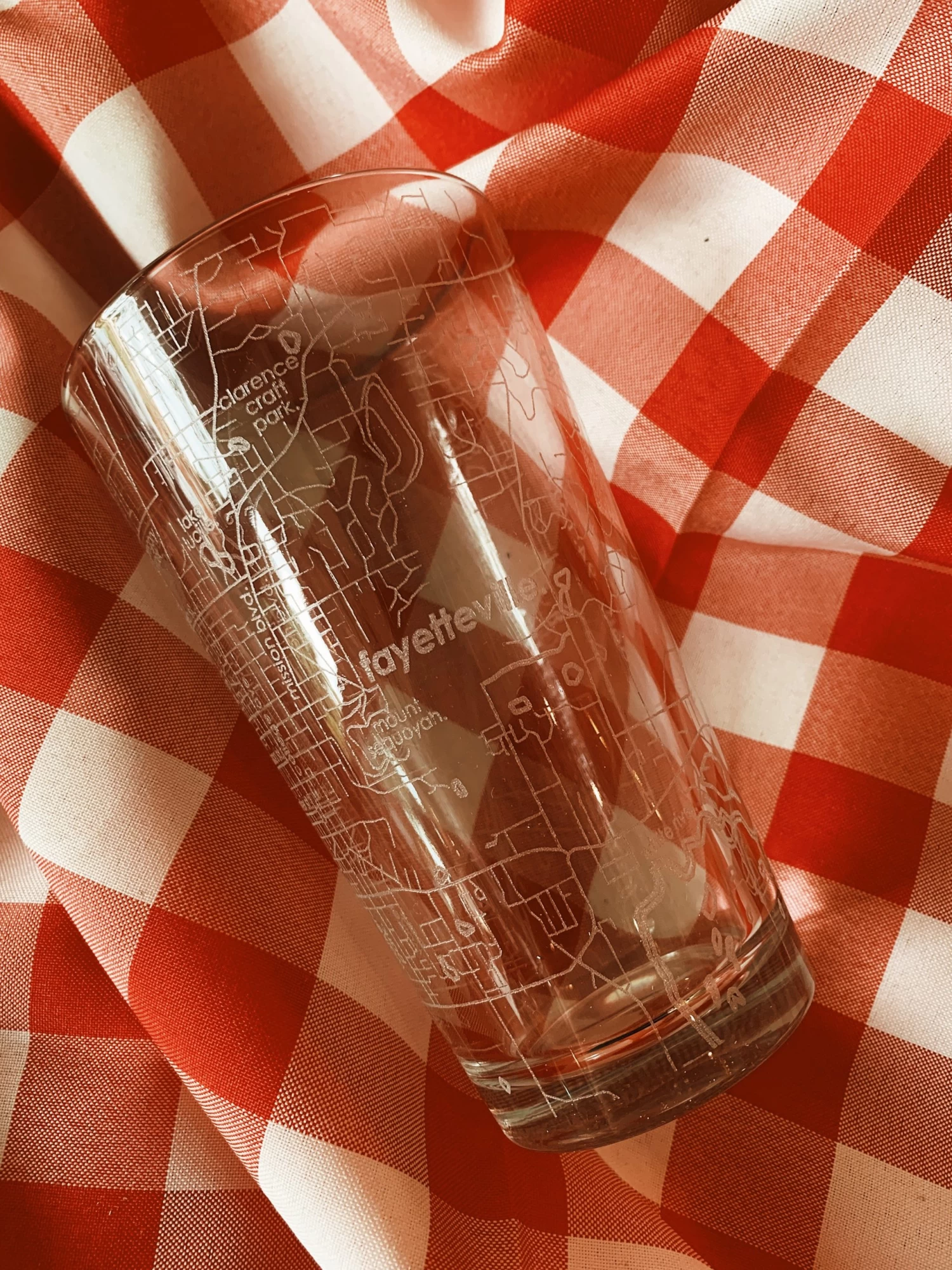 Fayetteville, AR Map Pint Glass 3 Fayetteville, AR Map Pint Glass - Image 3