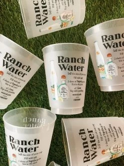 Ranch Water Recipe Reusable Cups - Pack Of 10 -Fashion Home Store IMG 3268