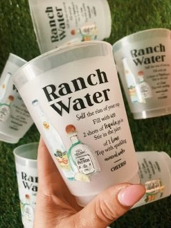 Ranch Water Recipe Reusable Cups - Pack Of 10 -Fashion Home Store IMG 3269