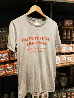 Fayetteville, AR Voted Best Place T-Shirt - Gray/Red (City Supply Exclusive) -Fashion Home Store IMG 3503
