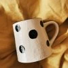 Black + White Dot Mug