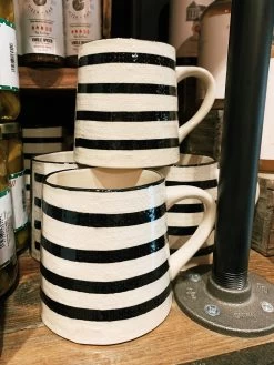 Black + White Striped Mug -Fashion Home Store IMG 3734