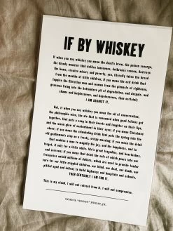 Old Try: If By Whiskey Print - 13x20 -Fashion Home Store IMG 4735
