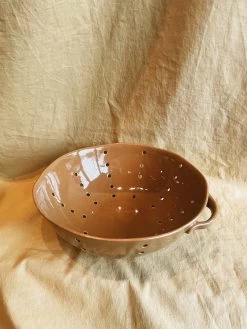 Stoneware Colander With Handles (PICK UP ONLY)
