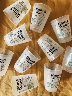 Ranch Water Recipe Reusable Cups - Pack Of 10 -Fashion Home Store IMG 8698