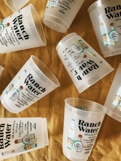 Ranch Water Recipe Reusable Cups - Pack Of 6