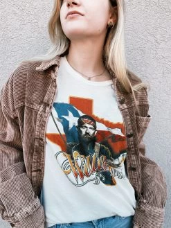 Willie Nelson Texas Unisex Tee -Fashion Home Store IMG 9017